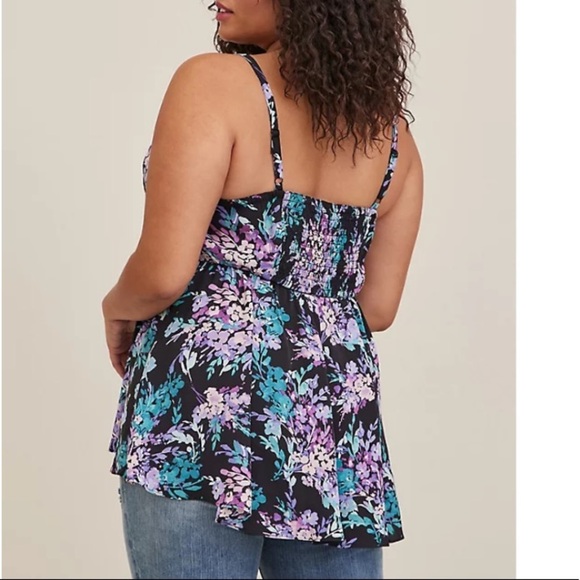 TORRID NWT PEPLUM STUDIO CREPE DE CHINE TOP - Picture 6 of 7